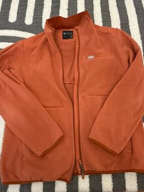 FIGS terracotta-Orange Full-Zip Fleece Jacket